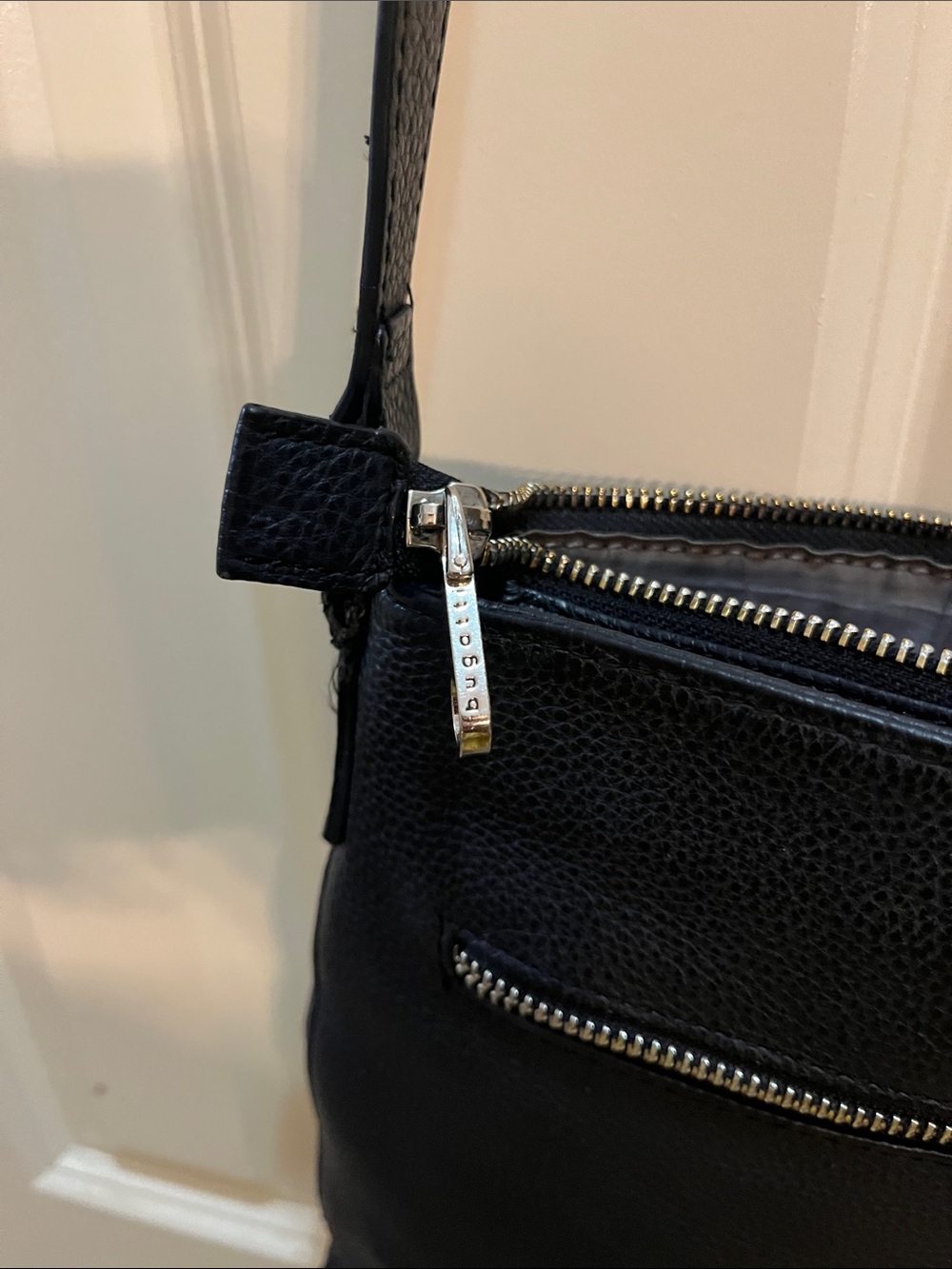Bugatti Black Leather Crossbody Bag - Picture 6 of 16